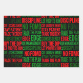 Trading Chart Pattern Streetwear Red Green Candle ラッピングペーパーシート (正面3)