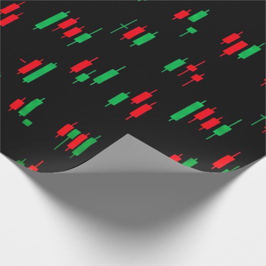 Trading Chart Pattern Streetwear Red Green Candle ラッピングペーパー (角)