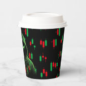 Trading Chart Pattern Streetwear Red Green Candle 紙コップ (左)