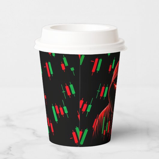 Trading Chart Pattern Streetwear Red Green Candle 紙コップ (右)