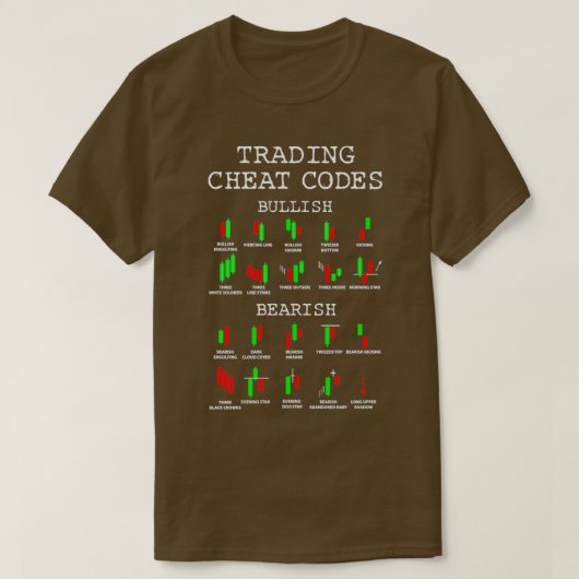 Trading Cheat Codes Bullish Market Bearish Tシャツ (デザイン正面)
