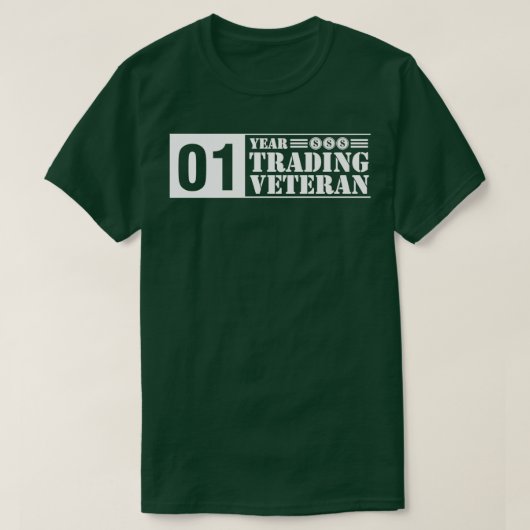 Trading Veteran BlackampWhite 01 year survivor Tシャツ (デザイン正面)