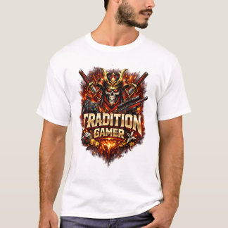Tradition Gamer: エピックサムライ・スカル戦士 & タクティカル Tシャツ