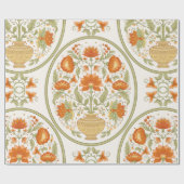 Tradition mughal motif, fantasy flowers in retro,  ラッピングペーパー (フラット)