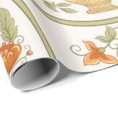 Tradition mughal motif, fantasy flowers in retro,  ラッピングペーパー (ロールコーナー)