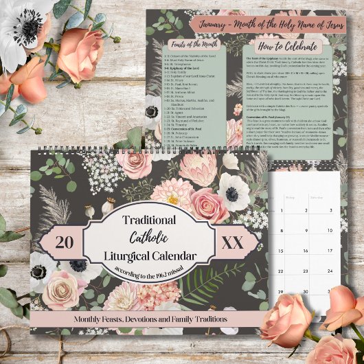Traditional 1962 Missal Catholic Liturgical  カレンダー