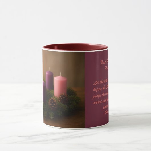 Traditional Advent Wreath First Sunday マグカップ (中央)