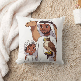 Traditional Arab Falcon Hunt クッション