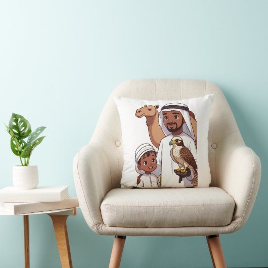 Traditional Arab Falcon Hunt クッション (椅子)