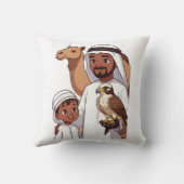 Traditional Arab Falcon Hunt クッション (裏面)