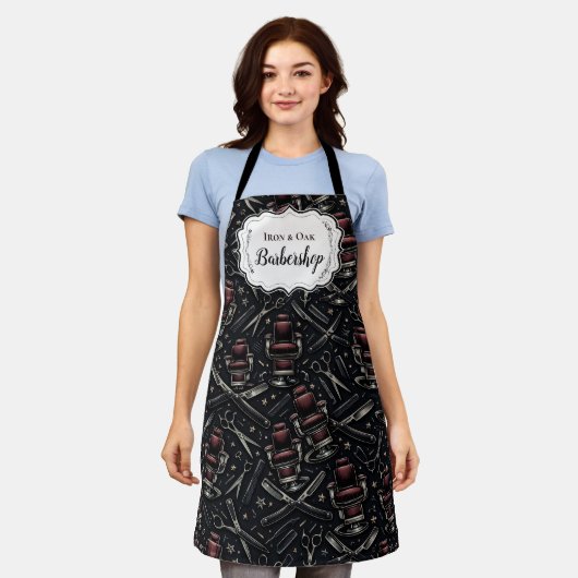 Traditional Barber Tools Classic Grooming エプロン (着用した状態)