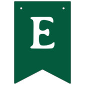 Traditional Basic Green Red Merry Christmas バンティングフラッグ (第2の旗)