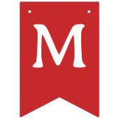 Traditional Basic Green Red Merry Christmas バンティングフラッグ (第1の旗)