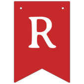 Traditional Basic Green Red Merry Christmas バンティングフラッグ (第3の旗)