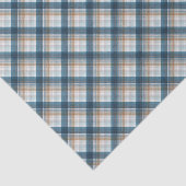Traditional Beige Tan Taupe Brown Teal Blue Tartan 薄葉紙 (詳細)