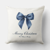 Traditional Blue Knot Christmas クッション (正面)