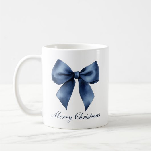 Traditional Blue Knot Christmas  コーヒーマグカップ (左)