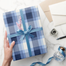 Traditional Blue Navy Check Sky Plaid Pattern