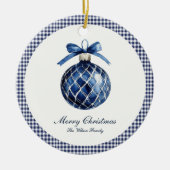 Traditional Blue Ornament Christmas  セラミックオーナメント (正面)