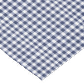 Traditional Blue Vichy Christmas テーブルクロス (アングル)