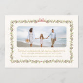 traditional bow christmas botanical 2 photo frame  シーズンカード (裏面)