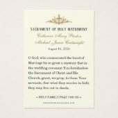 Traditional Catholic Betrothal Mary Joseph Wedding (裏面)