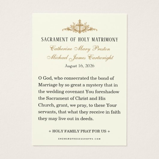 Traditional Catholic Betrothal Mary Joseph Wedding (裏面)