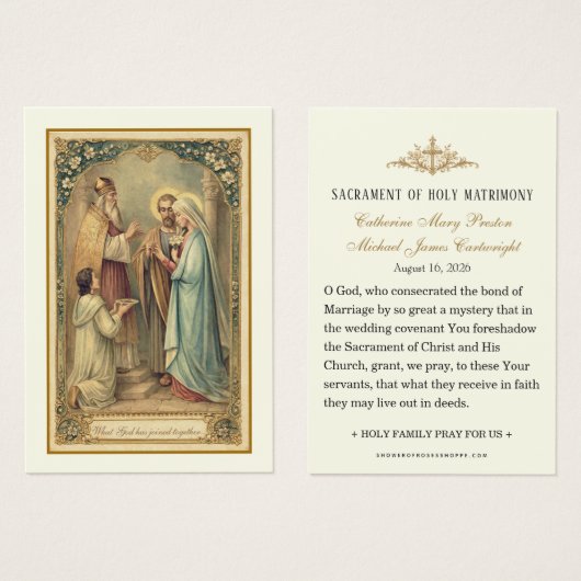 Traditional Catholic Betrothal Mary Joseph Wedding (正面&裏面)