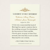 Traditional Catholic Betrothal Mary Joseph Wedding (裏面)
