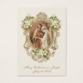 Traditional Catholic Floral Gold Wedding Prayer (正面)