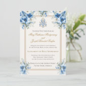 Traditional Catholic Marian Blue Wedding 招待状 (スタンド正面)