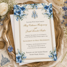 Traditional Catholic Marian Blue Wedding