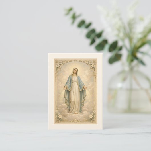 Traditional Catholic Wedding Favor Holy Card 名刺 (スタンド正面)