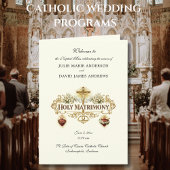 Traditional Catholic Wedding Latin Mass Program カード