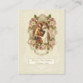 Traditional Catholic Wedding Prayer Holy Card コーリングカード (正面)