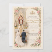 Traditional Catholic Wedding | Sacred Heart of Jes 招待状 (正面)