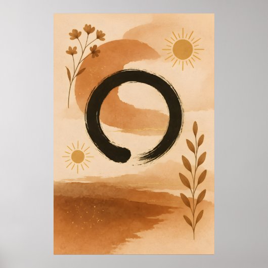 Traditional Chines Boho Art ポスター (正面)