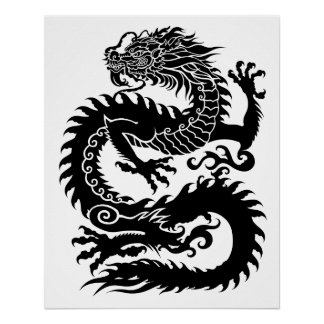 Traditional Chinese dragon ポスター