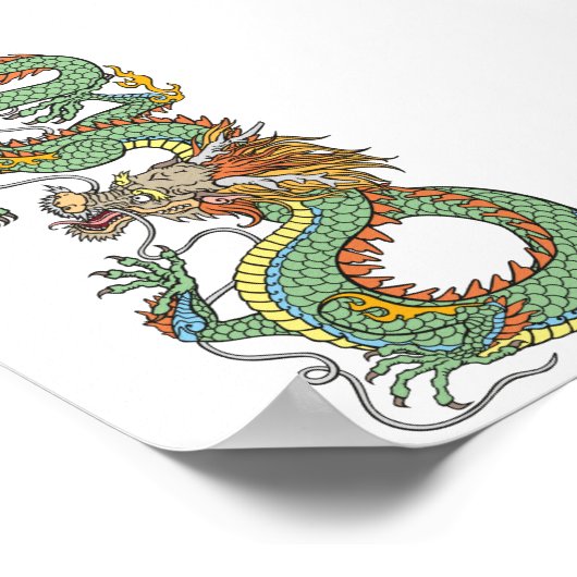 Traditional Chinese dragon ポスター (角)