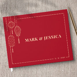 Traditional Chinese Lantern Wedding (RED) ゲストブック