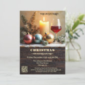 Traditional Christmas Dinner with Wine and Candle 招待状 (スタンド正面)