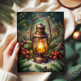 Traditional Christmas lantern holly tissue paper 薄葉紙