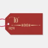 Traditional Christmas Pine Floral Holiday  ギフトタグ (裏面横)