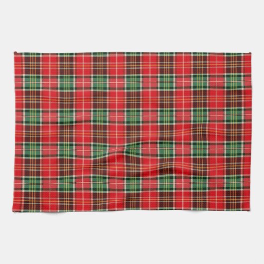 Traditional Christmas Plaid キッチンタオル (横)