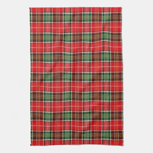 Traditional Christmas Plaid キッチンタオル (縦)