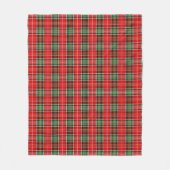 Traditional Christmas Plaid フリースブランケット (正面)