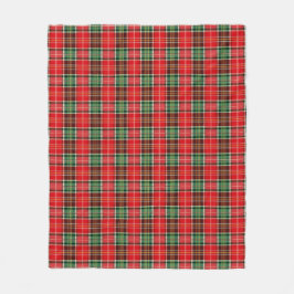 Traditional Christmas Plaid フリースブランケット