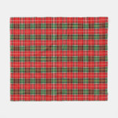 Traditional Christmas Plaid フリースブランケット (正面(横))