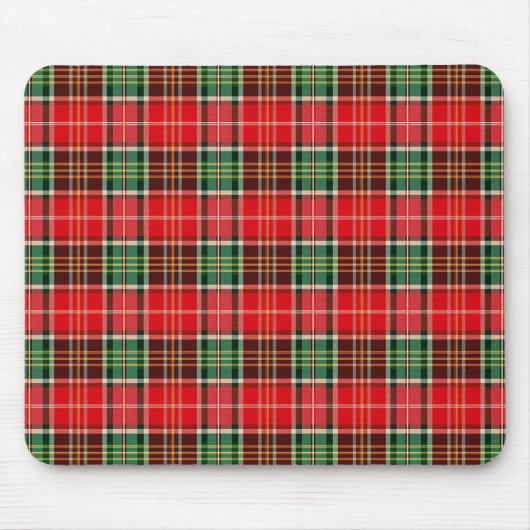 Traditional Christmas Plaid マウスパッド (正面)