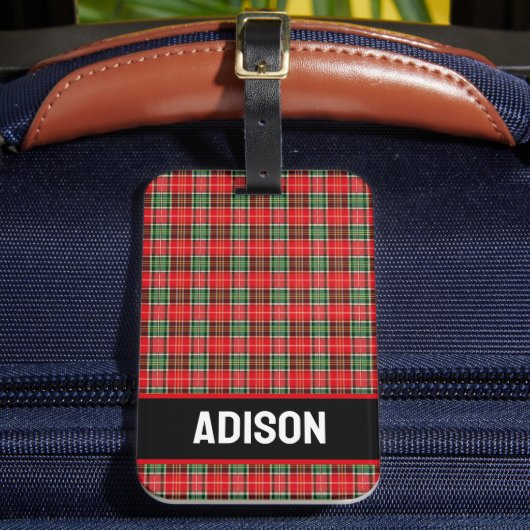 Traditional Christmas Plaid ラゲッジタグ (正面インサイチュ2)